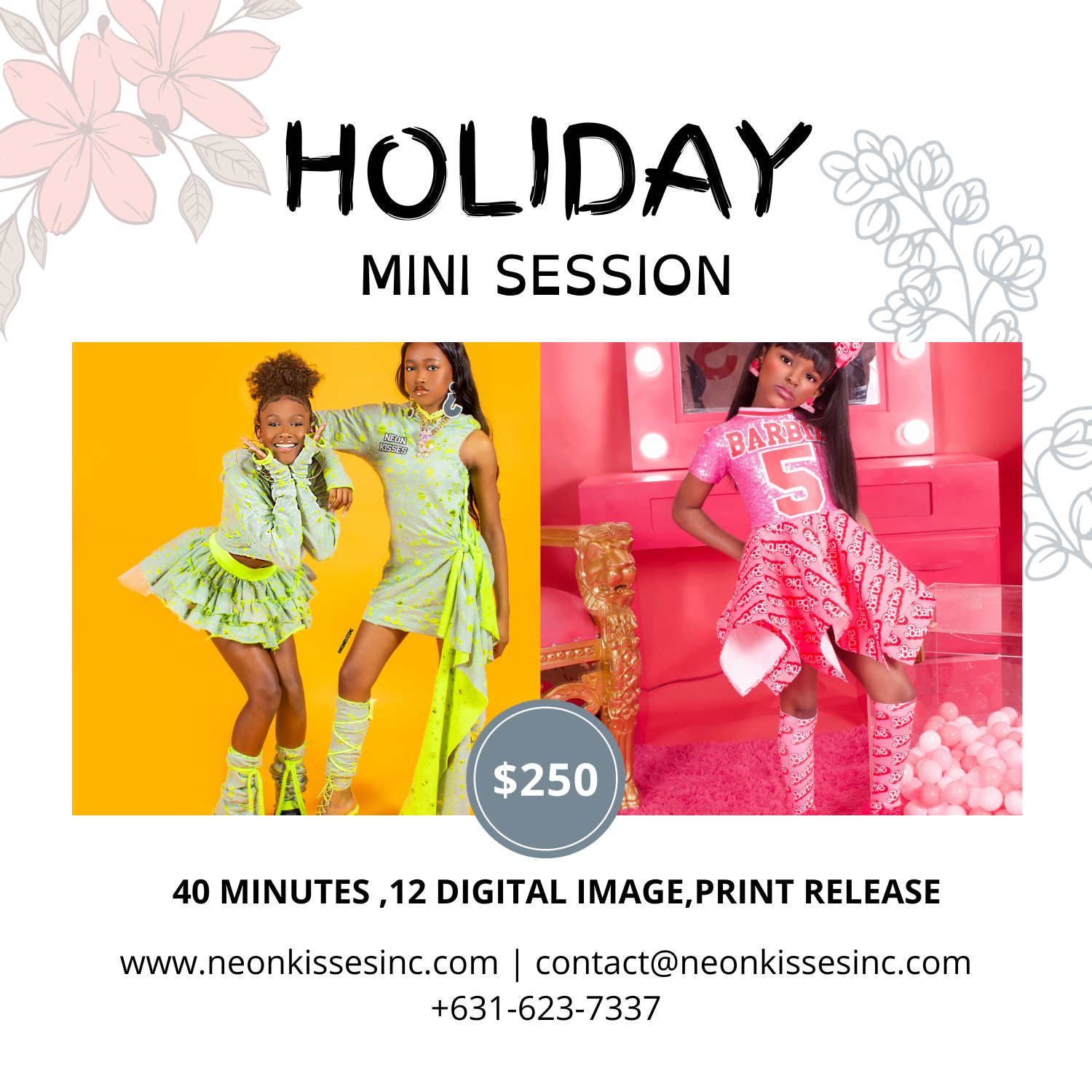 "Cherishing Memories: Neon Kisses Inc's Holiday Mini Shoot 2023 - Your Perfect Family Photo Studio Experience"