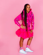 Pink Halographic Sweater Dress