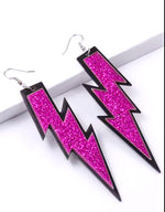 Pink Glitter Earrings