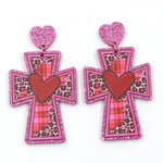 Cross Heart Earrings