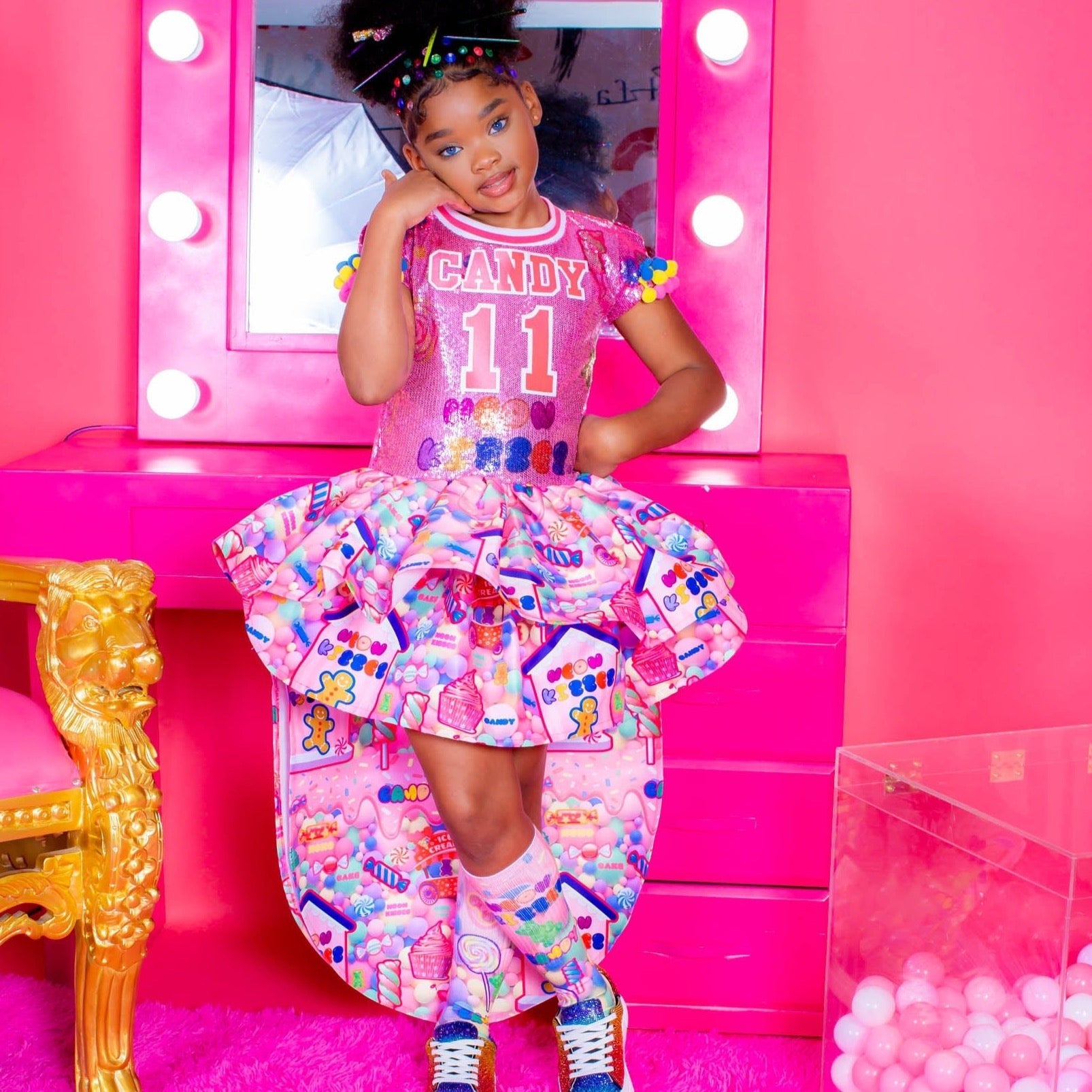 Candyland High Low Dress 12 - Girls Candyland High Low Dress 12 - Girls