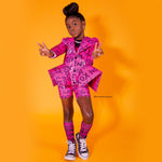 Mini Boss Neon Pink Sequin Hybrid Blazer - neonkissesinc.com