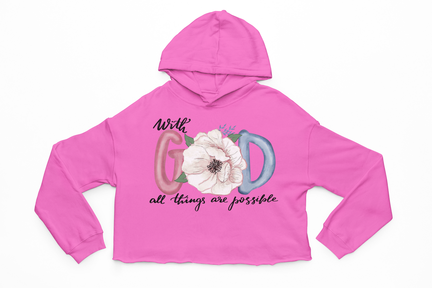 All Things Are Possible Crop Hoodie | Empowering Apparel