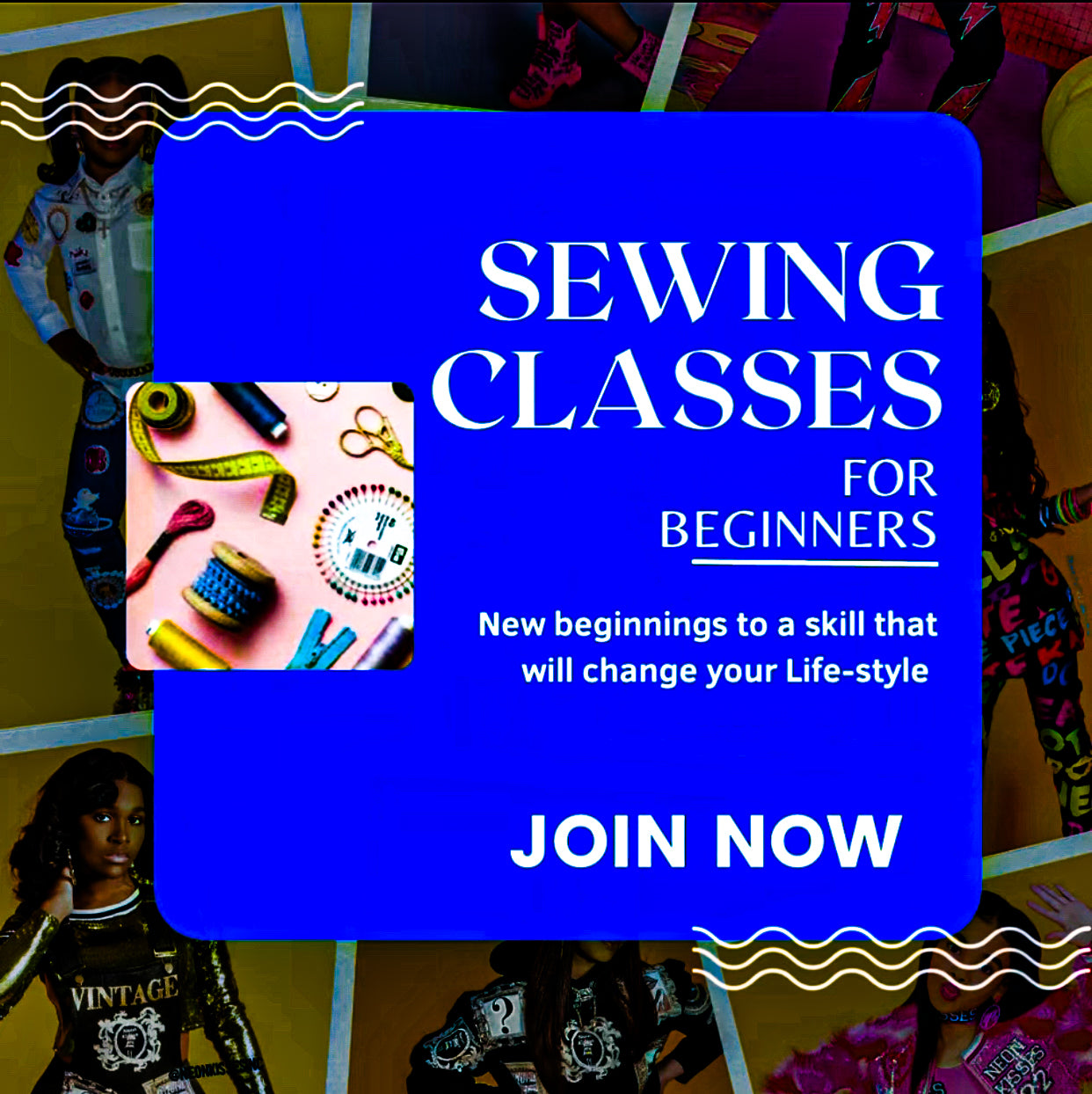 6-12 years old Beginner sewing course