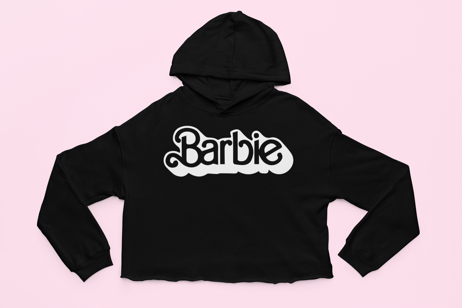 Barbie Monogram Crop Hoodie