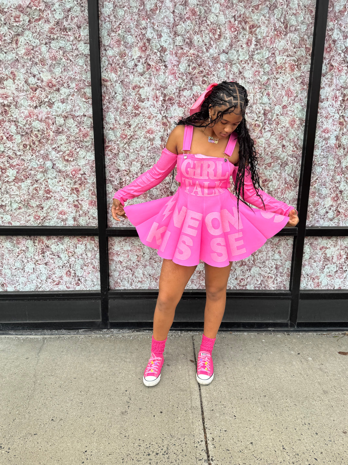 Girl Talk Jumper Dress-Jumpers-neonkissesinc.com