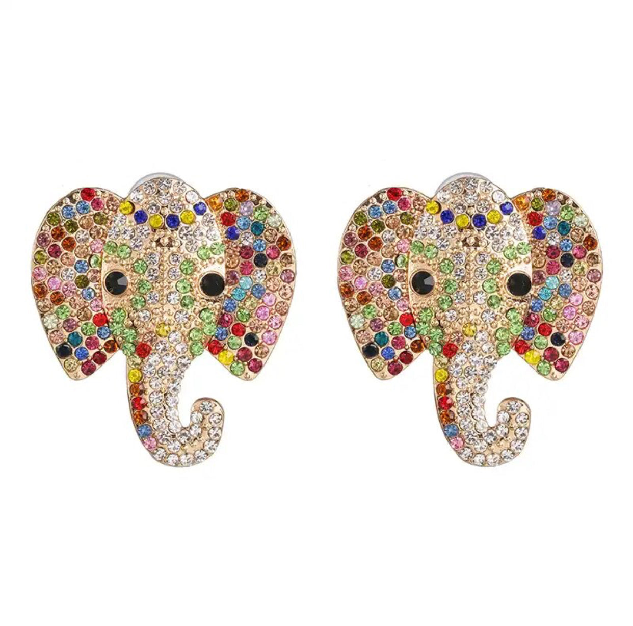 Jeweled Elephant Earrings