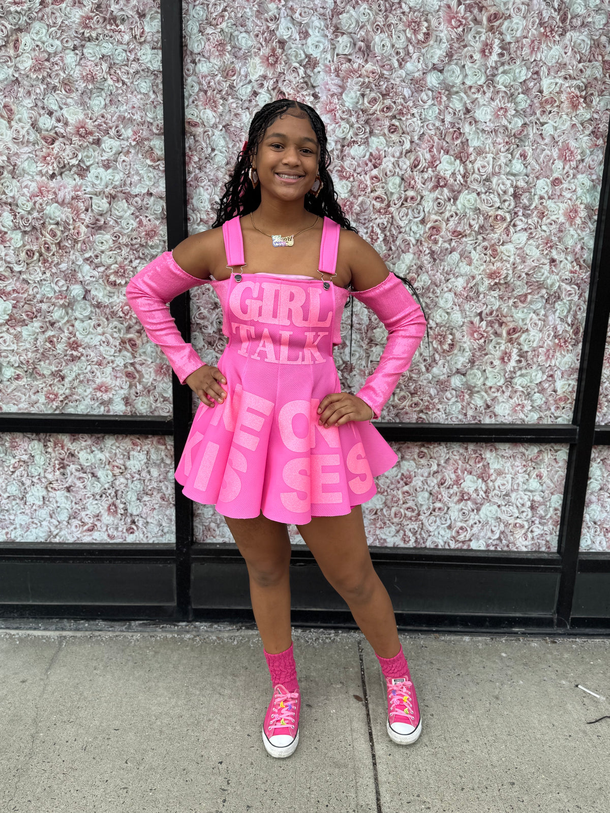 Girl Talk Jumper Dress-Jumpers-neonkissesinc.com