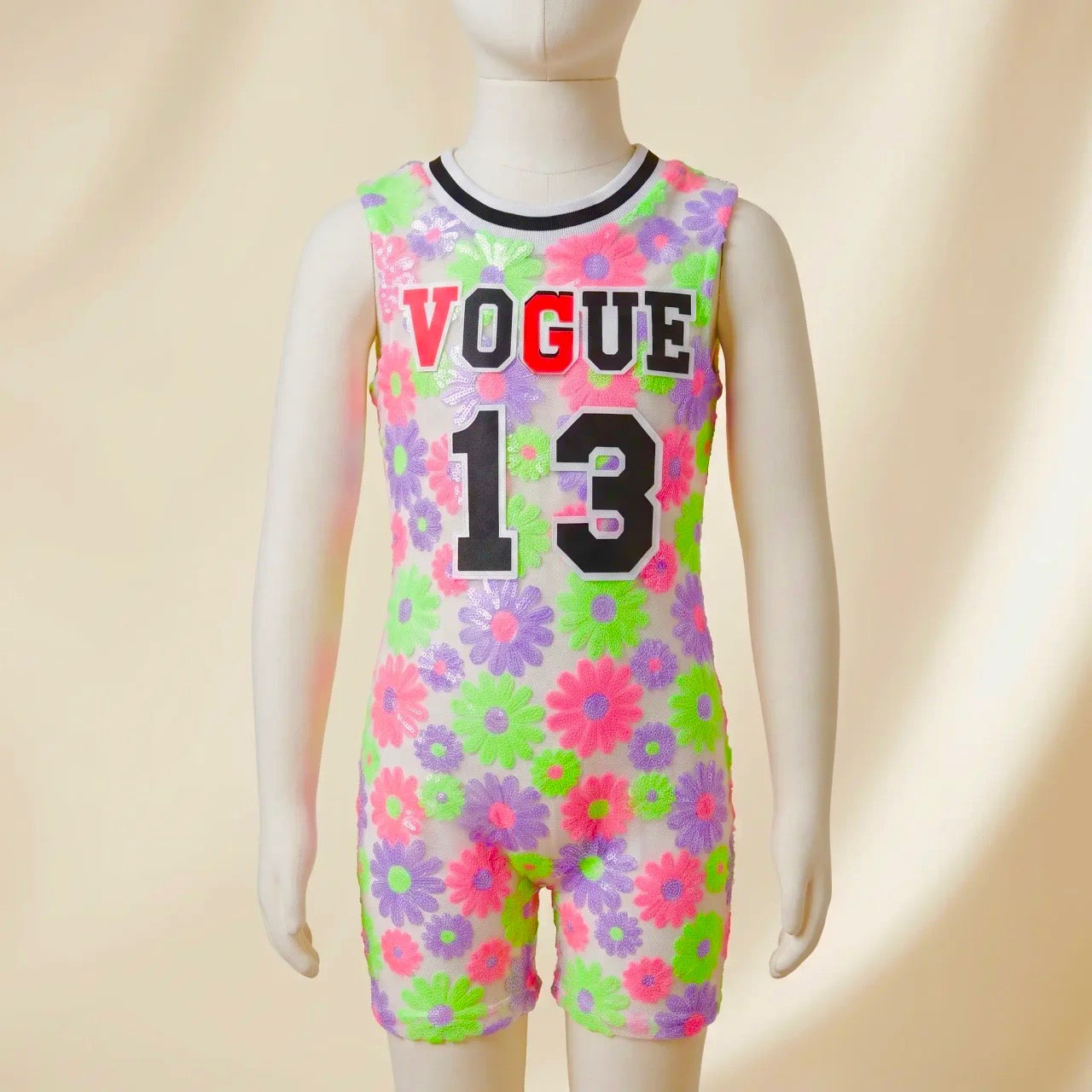 Flower Sequin Unitard - Closet