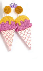 Ice Cream Waffle Cone Earrings