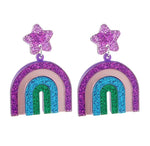 Glitter Arch Earrings