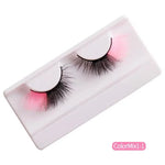 Pink and Black Color Mix Lashes