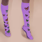 Butterfly knee high sock - neonkissesinc.com