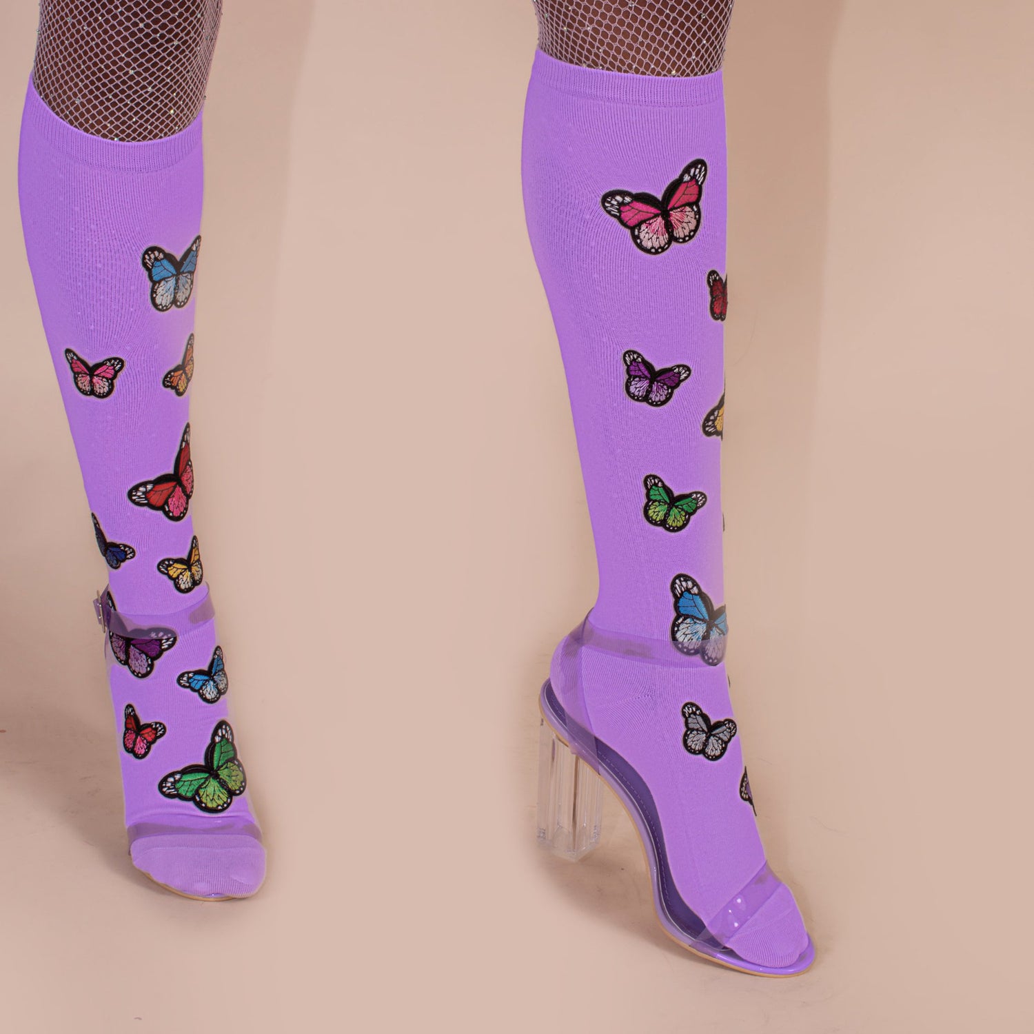 Butterfly knee high sock - neonkissesinc.com