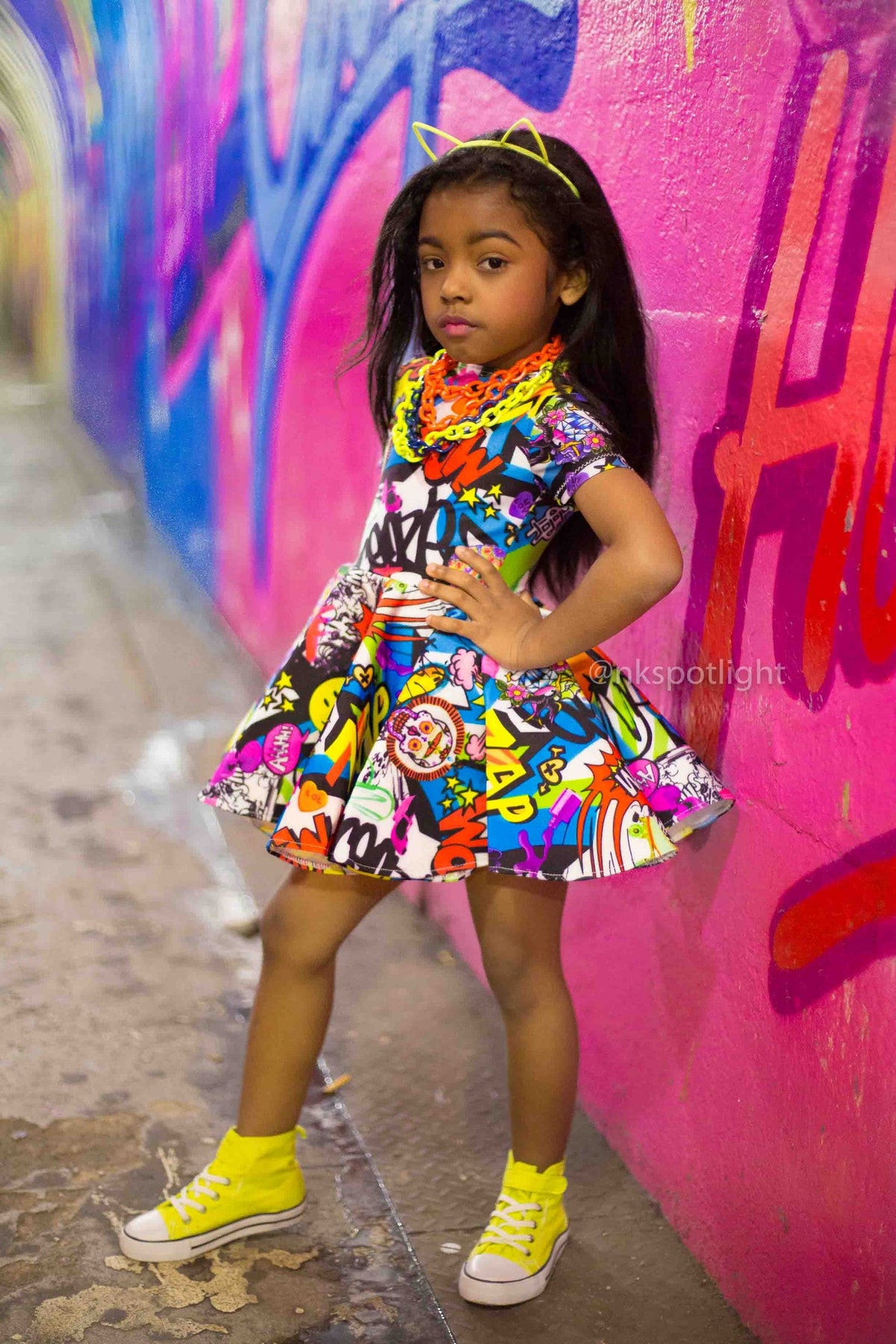 Cartoon Baby Doll Dress-Skirts-neonkissesinc.com