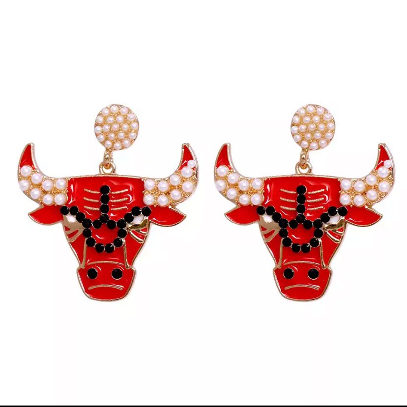 Chicago Bulls Earrings - neonkissesinc.com