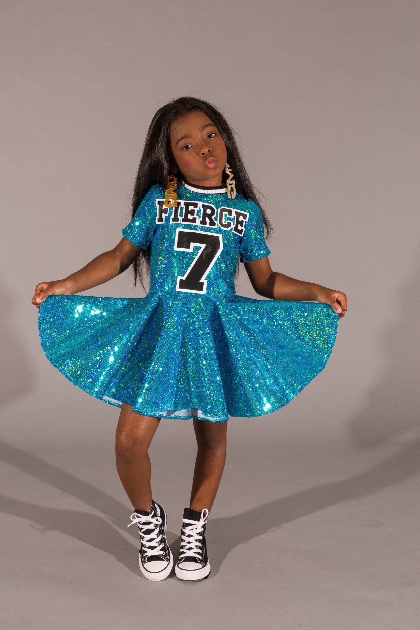 Custom Chapter Sequin Baby Doll Dress 7