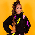 Glitter Bolt Hoodie - neonkissesinc.com