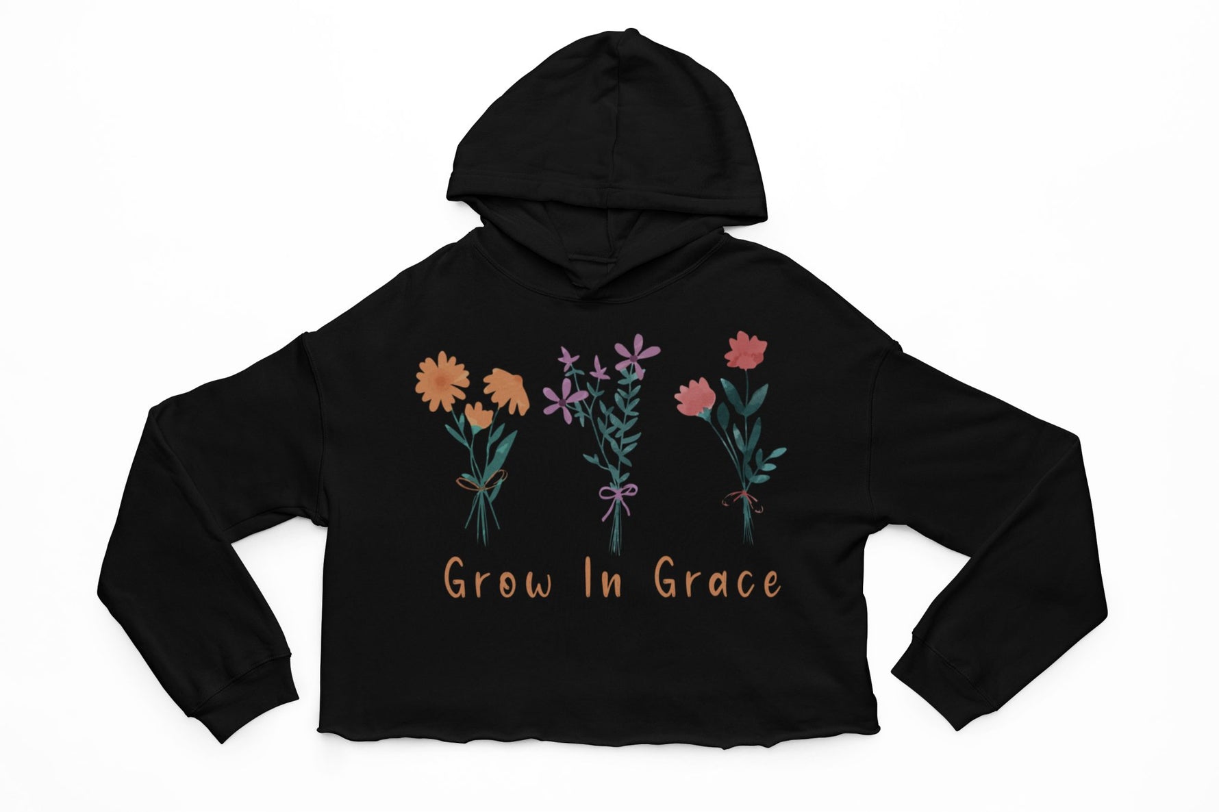 Grow In Grace Crop Hoodie - neonkissesinc.com