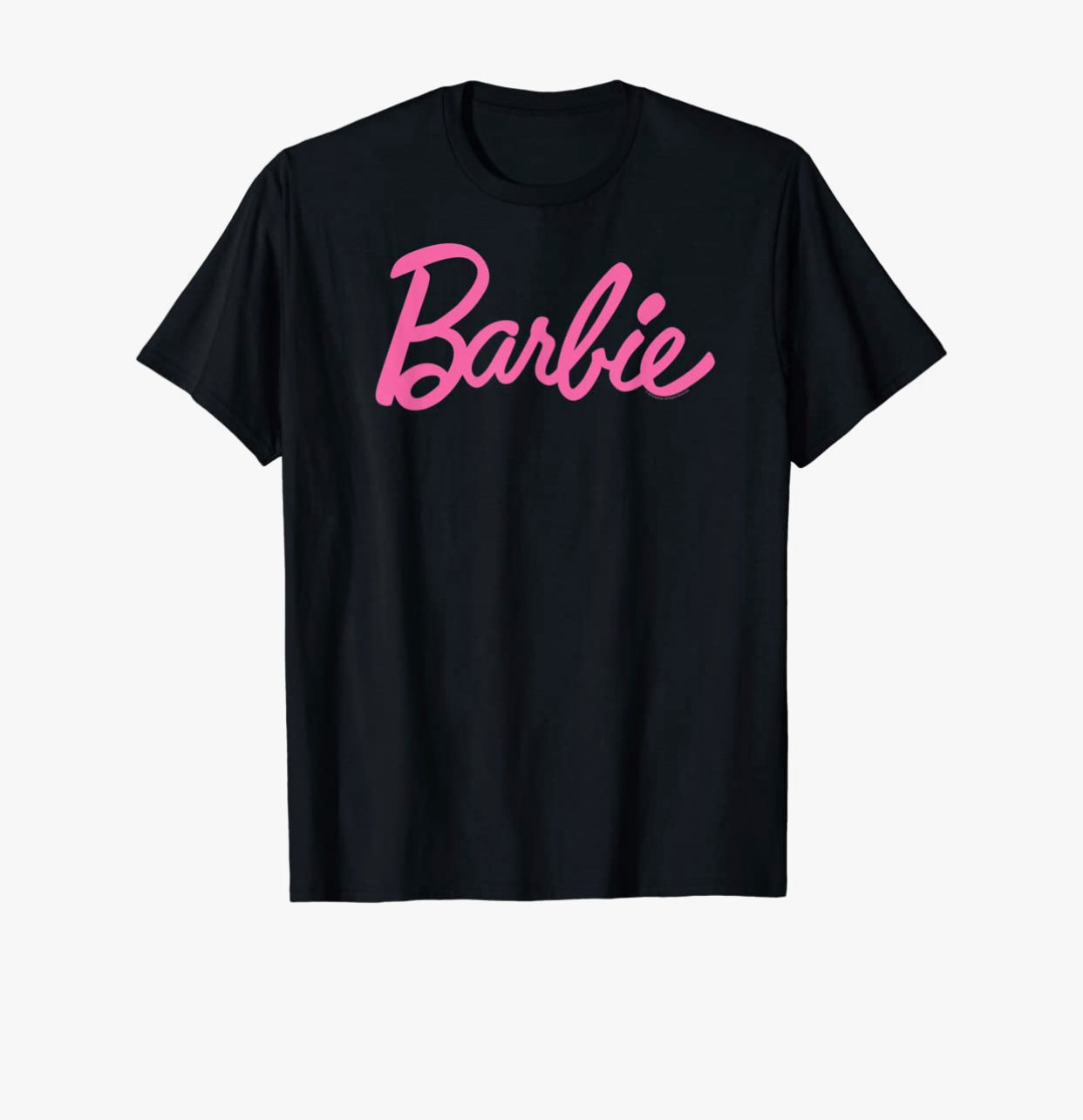 Pink & Black Barbie Logo T Shirt