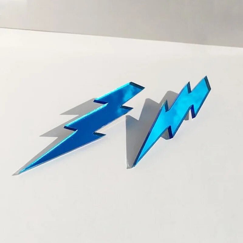 Lightning Bolt Mirror Earrings - neonkissesinc.com