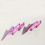 Lightning Bolt Mirror Earrings - neonkissesinc.com