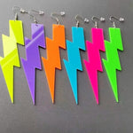 Neon Lightning Bolt Earrings - neonkissesinc.com