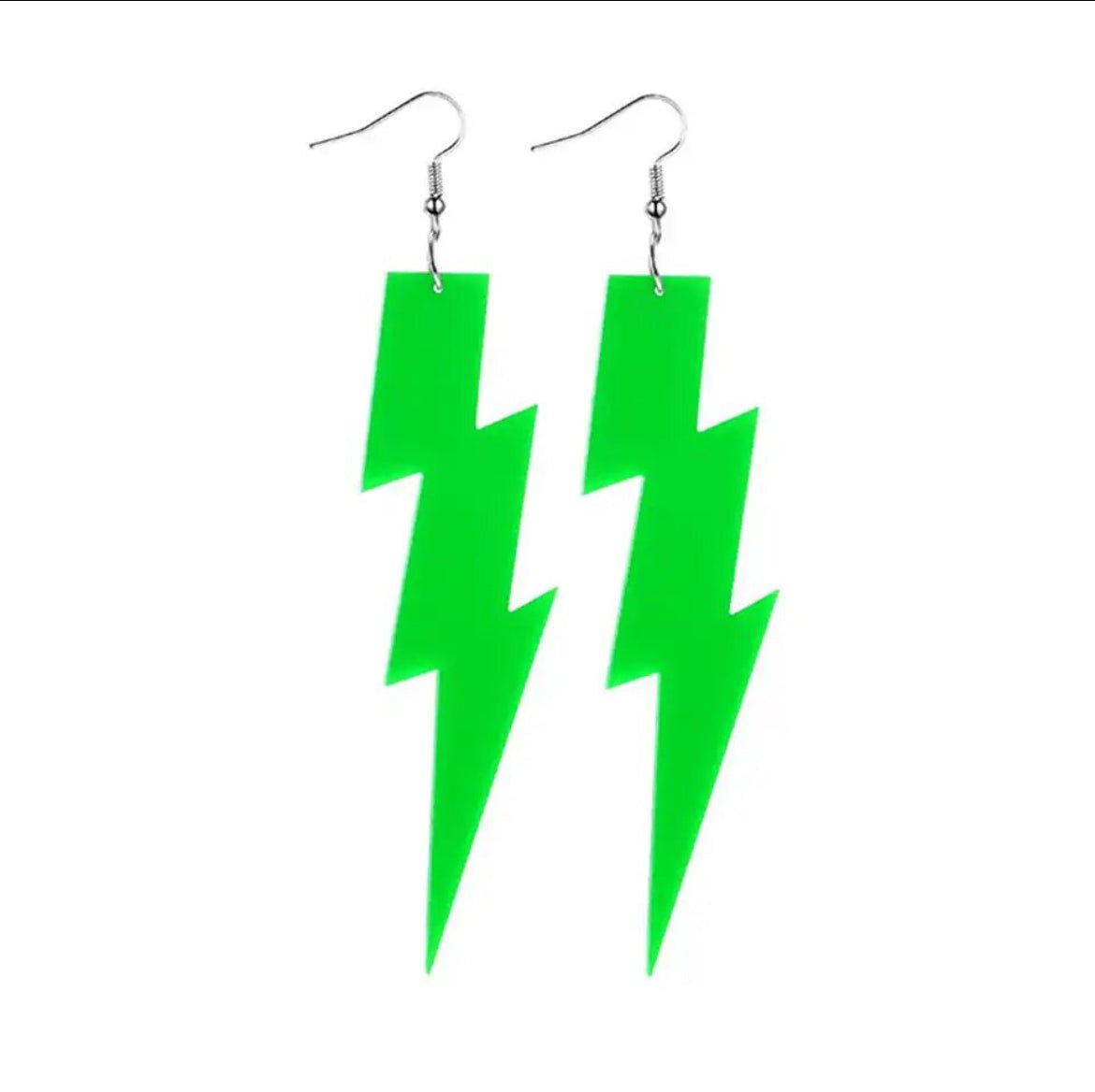 Neon Lightning Bolt Earrings - neonkissesinc.com