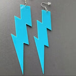 Neon Lightning Bolt Earrings - neonkissesinc.com