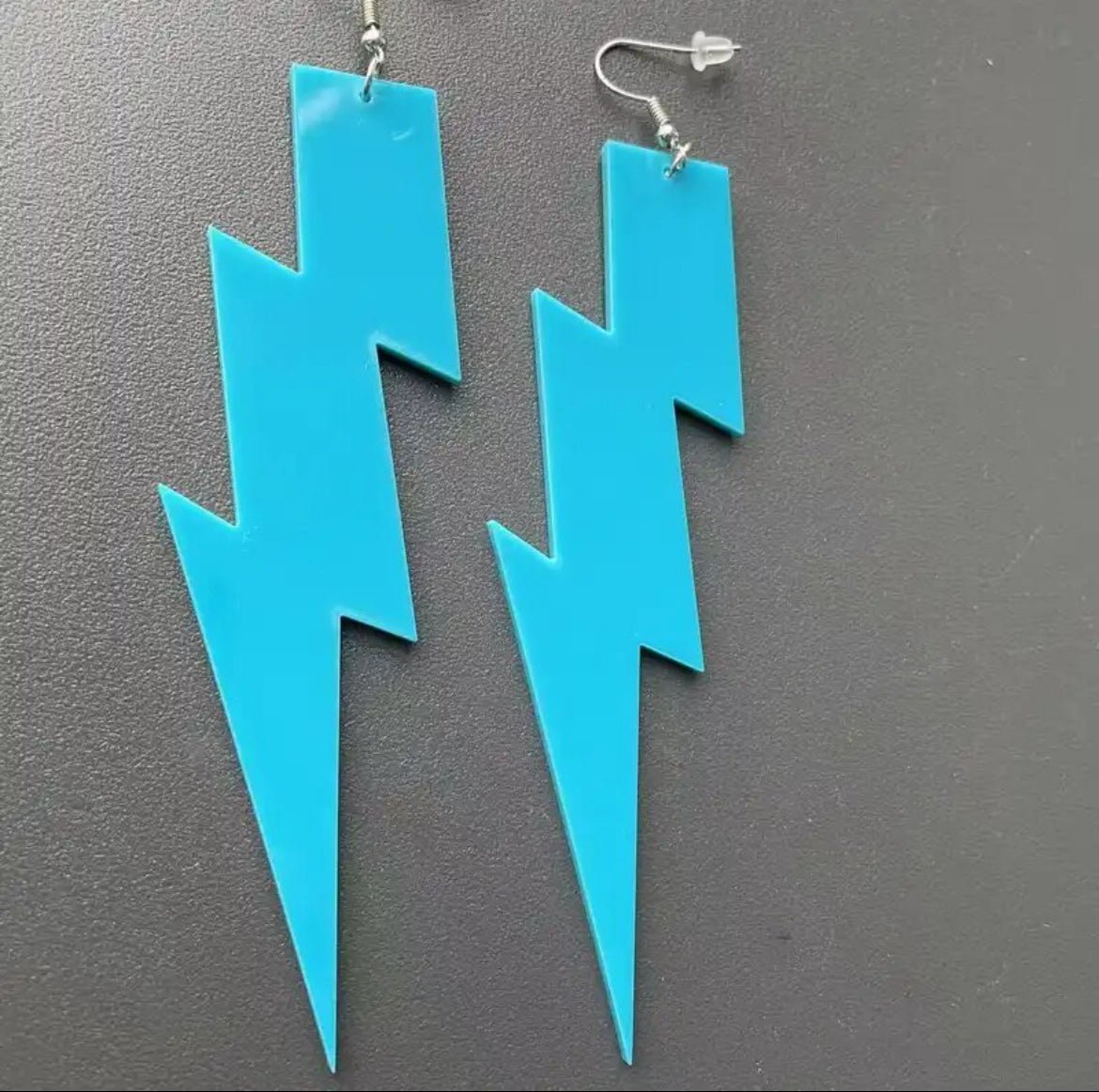 Neon Lightning Bolt Earrings - neonkissesinc.com