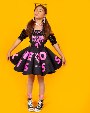 Noir Barbie Party Jumper Dress