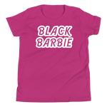 Pink & White Black Barbie Logo T Shirt