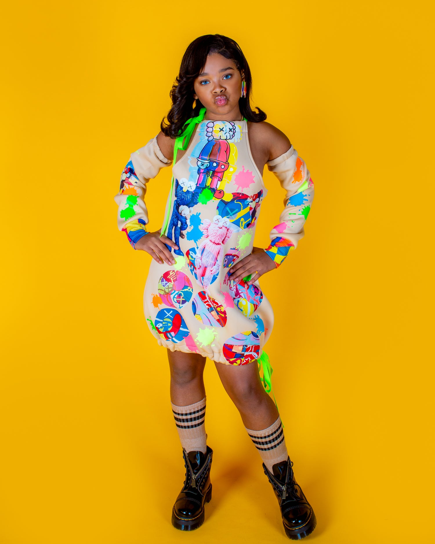 neon theme dress addi-pink-dress-2-web_450x.jpg?v=1709061100 Machine wash cold with similar colors Personalize Theme