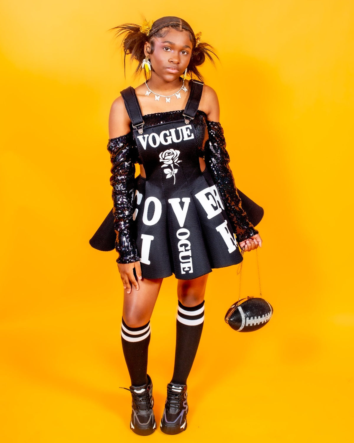 Noir Vogue Jumper Dress-Jumpers-neonkissesinc.com