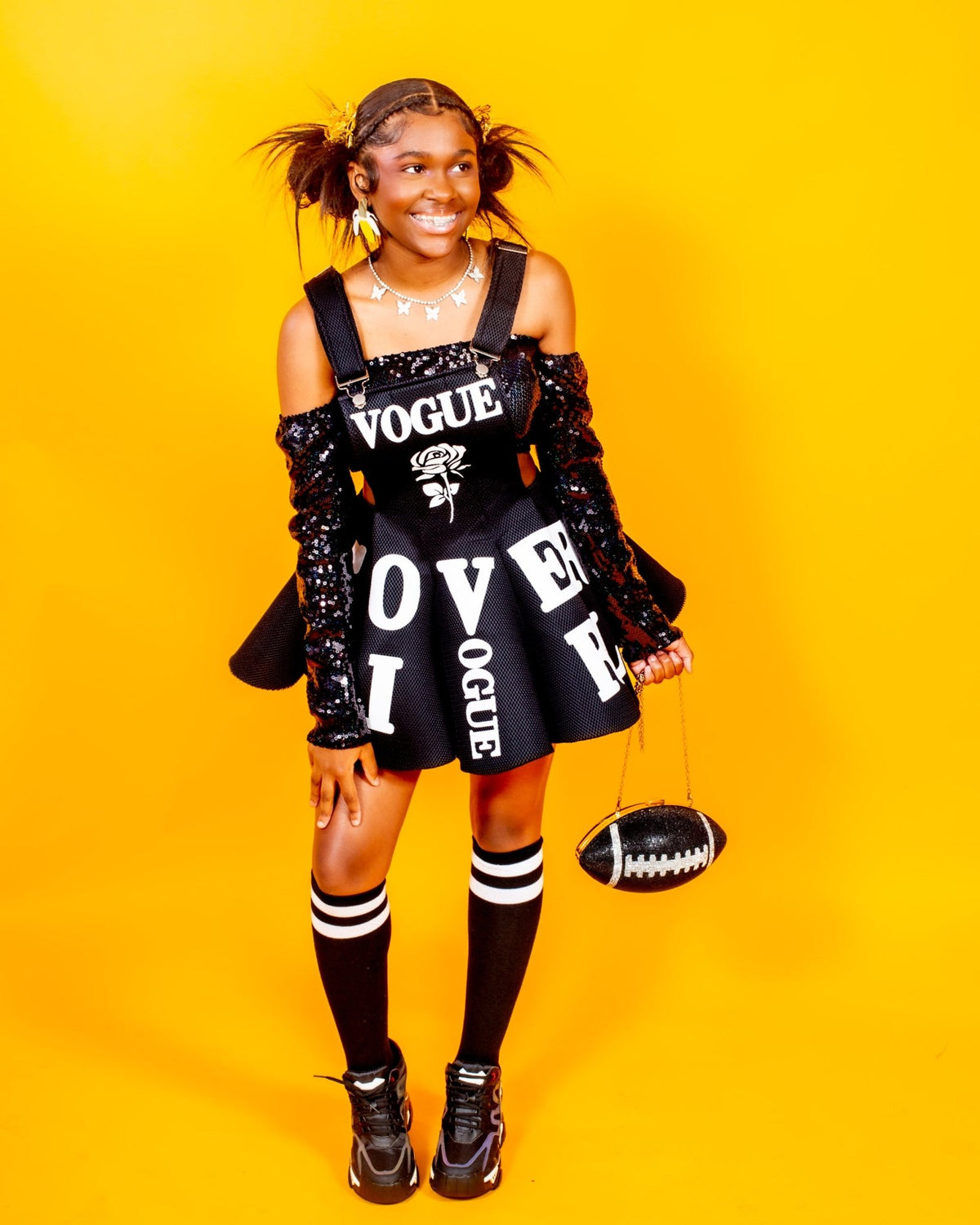 Noir Vogue Jumper Dress-Jumpers-neonkissesinc.com