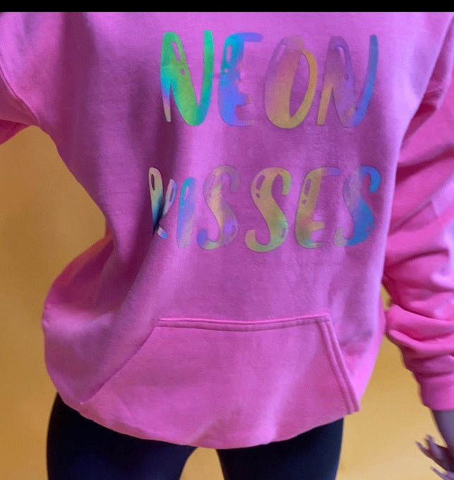 Pink RainBow Effect Hoodie - neonkissesinc.com