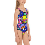 Pop Art Emoji Kids Swimsuit - neonkissesinc.com