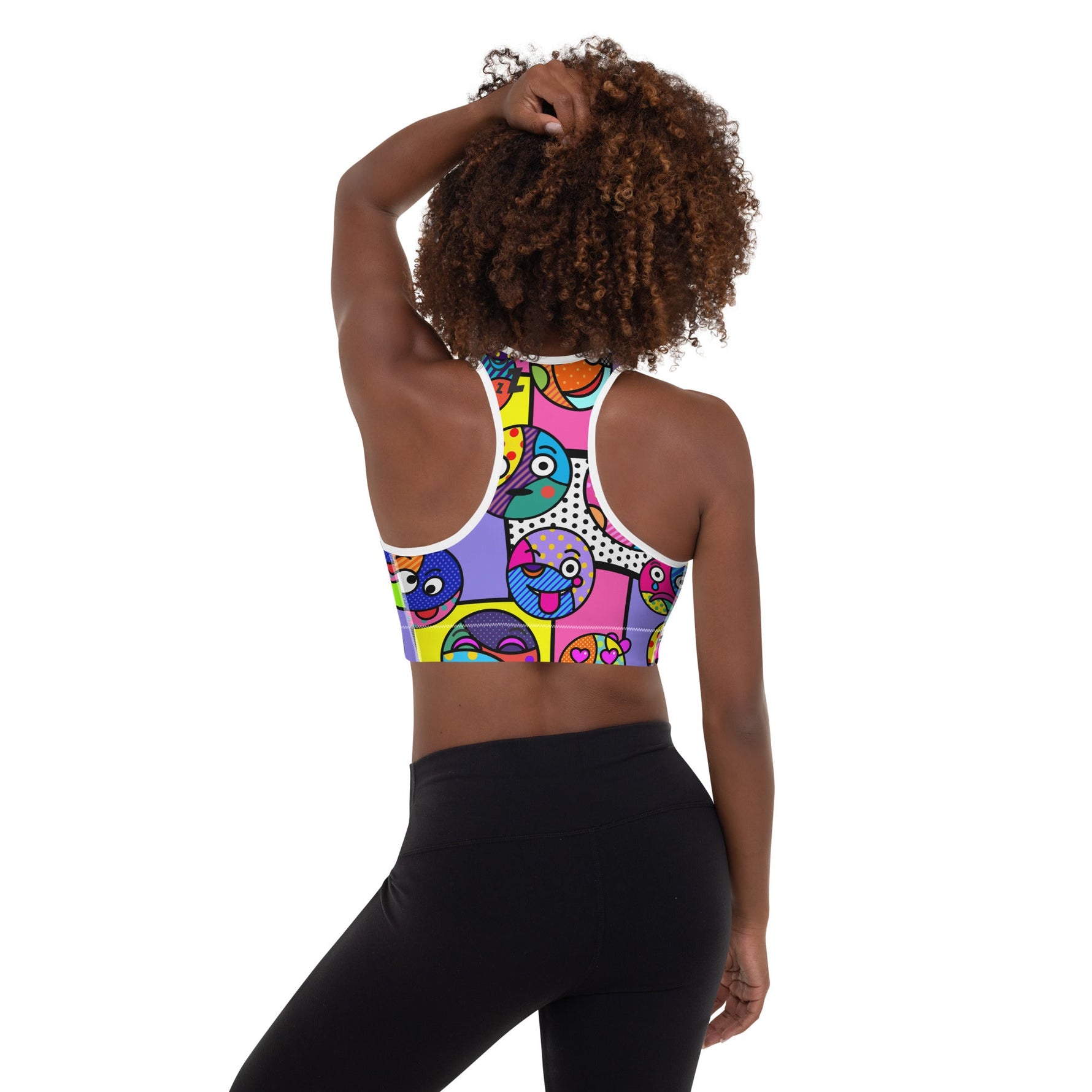 Pop Art Emoji Sports Bra - neonkissesinc.com