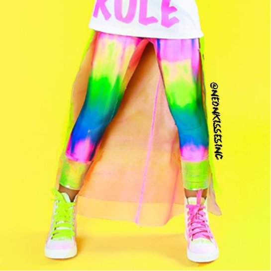 Rainbow Tie Dye Leggings - neonkissesinc.com