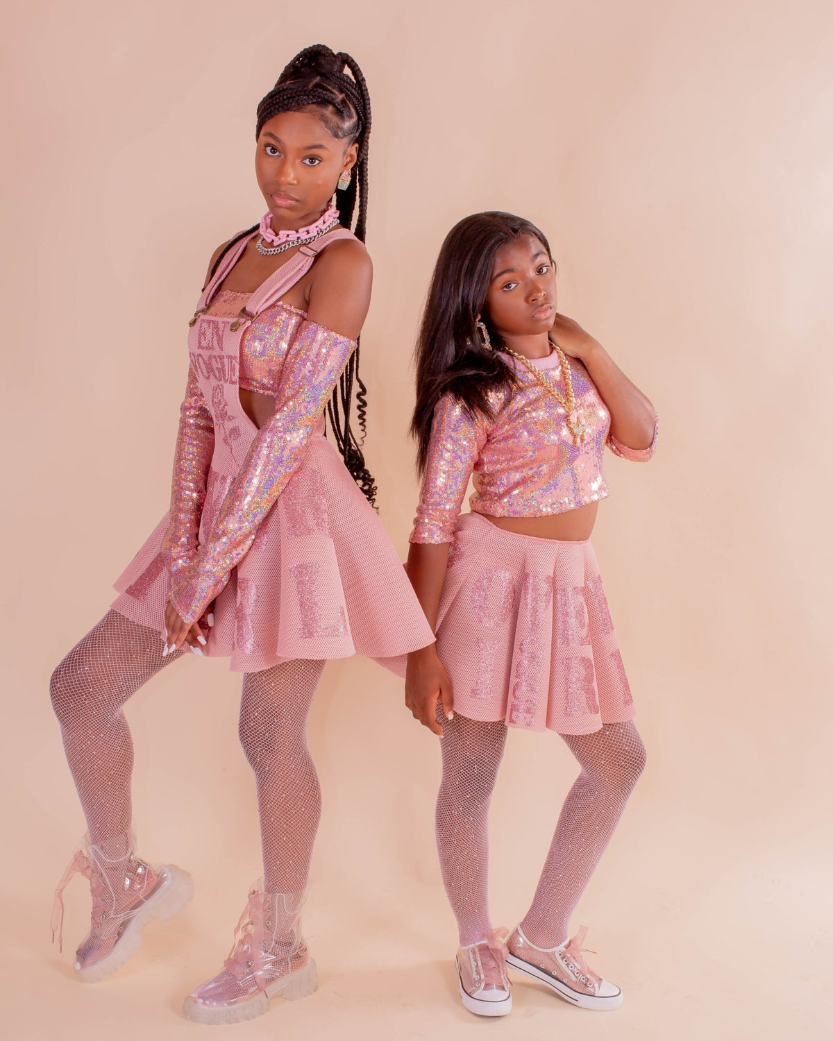 Rose Gold It Girl Jumper Dress-Jumpers-neonkissesinc.com