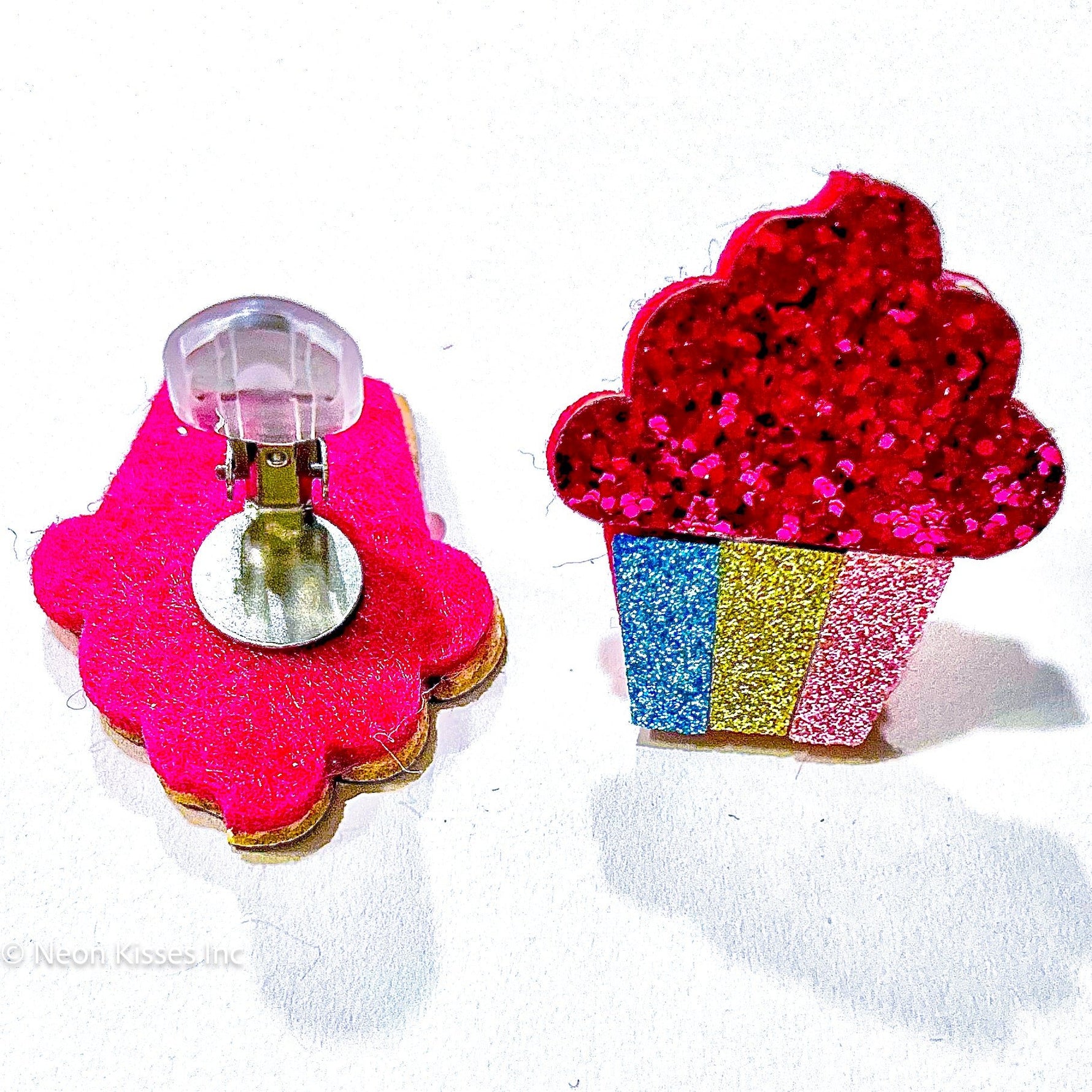 Sequin Cupcake Earrings - neonkissesinc.com