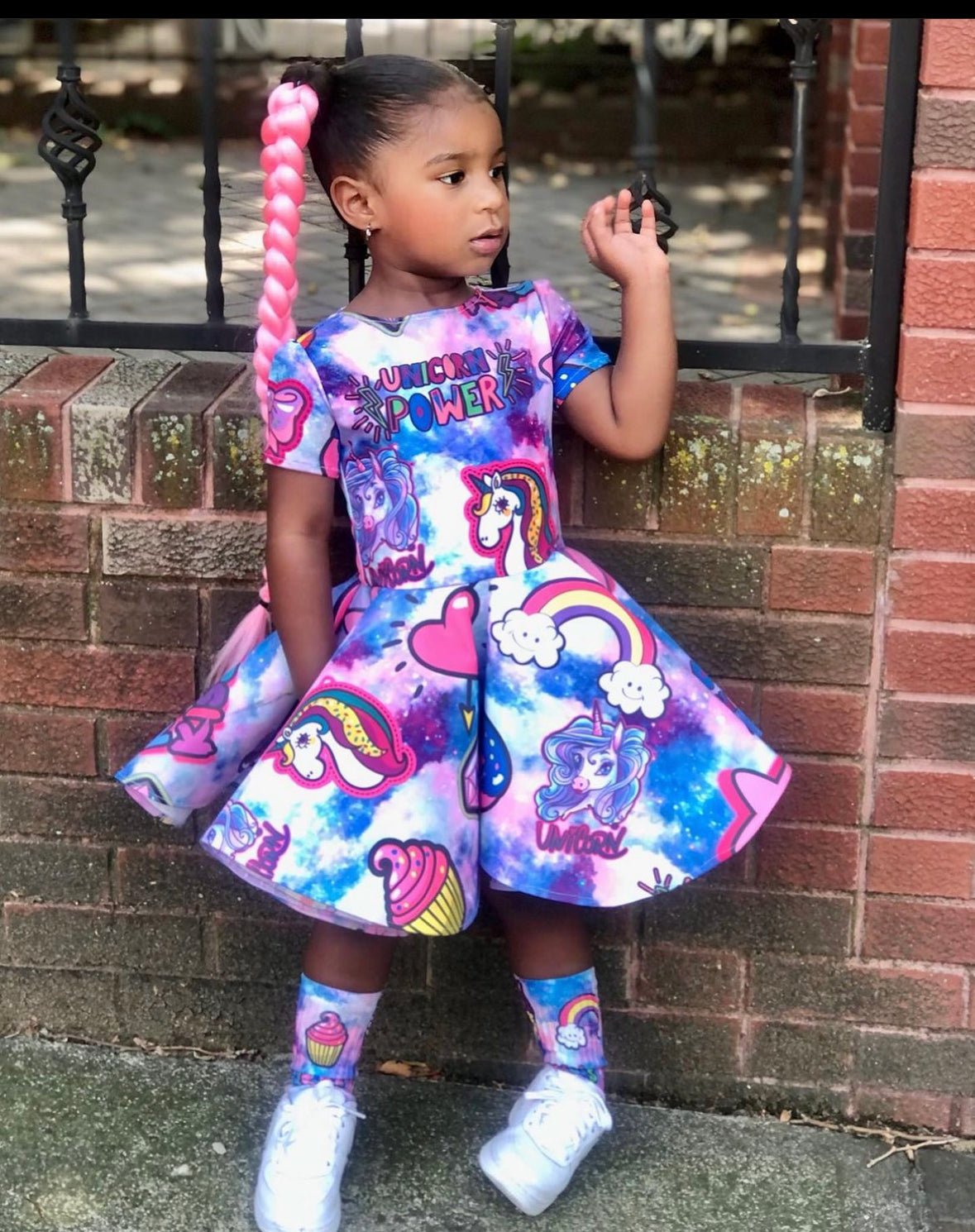 Unicorn Baby Doll Dress-Skirts-neonkissesinc.com
