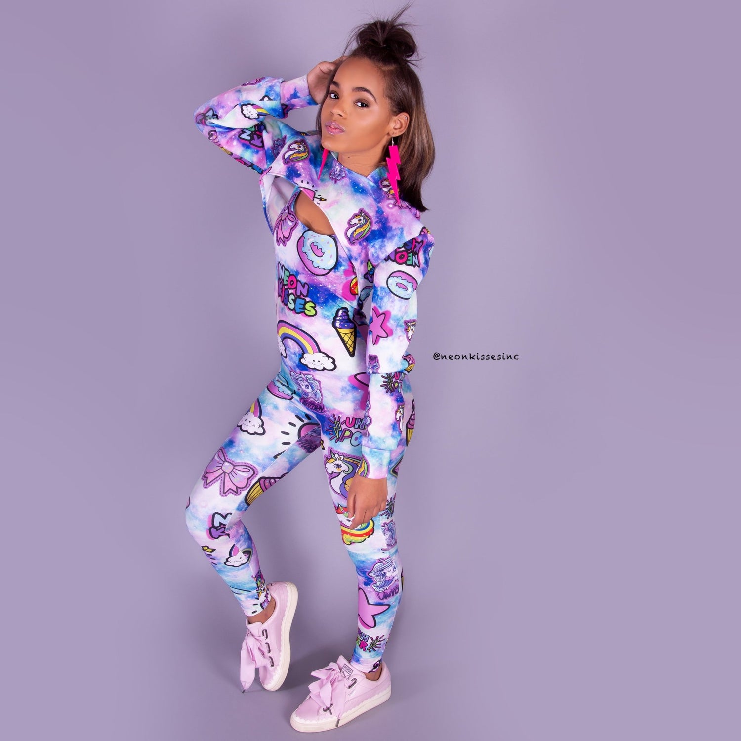 Unicorn Super Cropped Hoodie Set - neonkissesinc.com