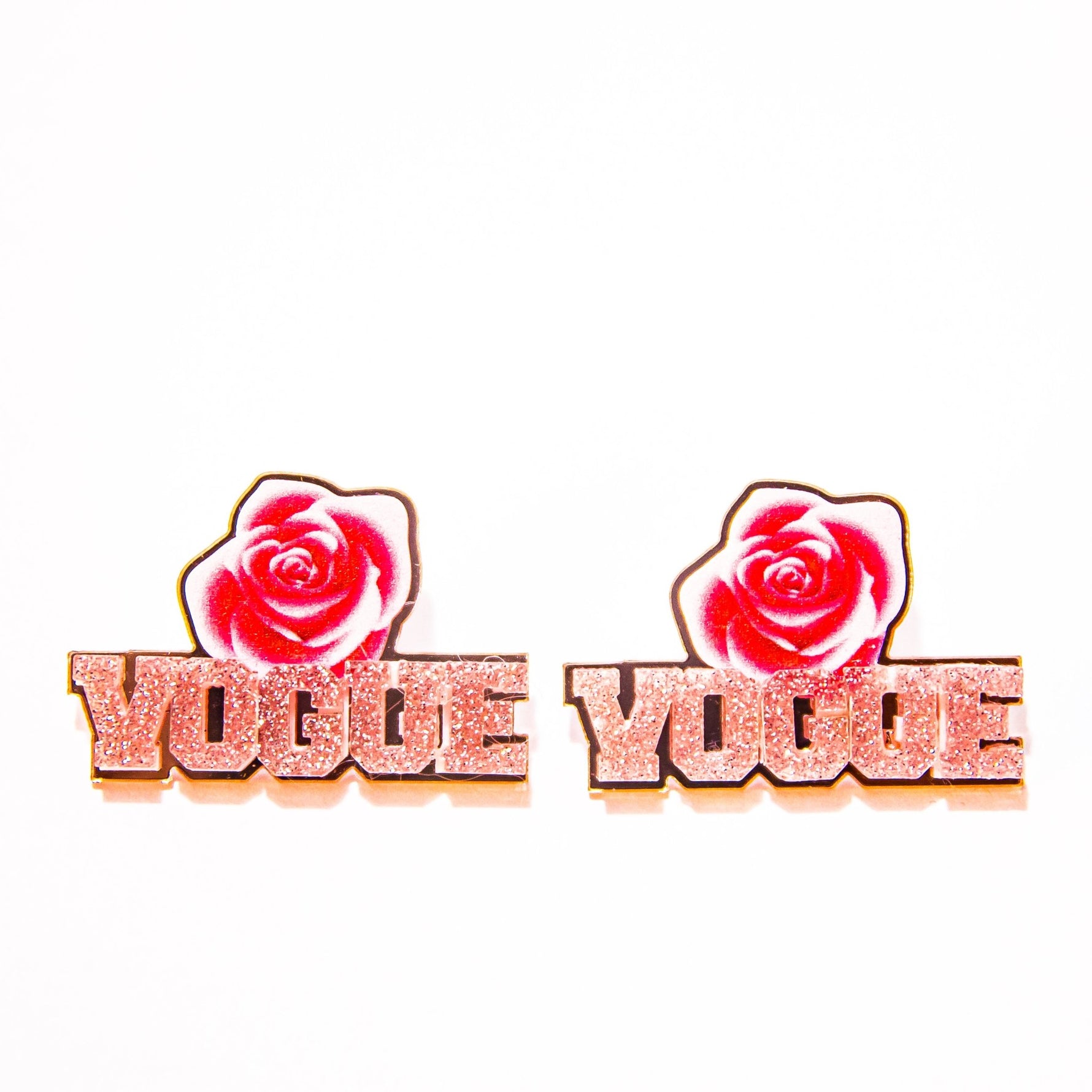 Vogue Rose Gold Earrings - neonkissesinc.com