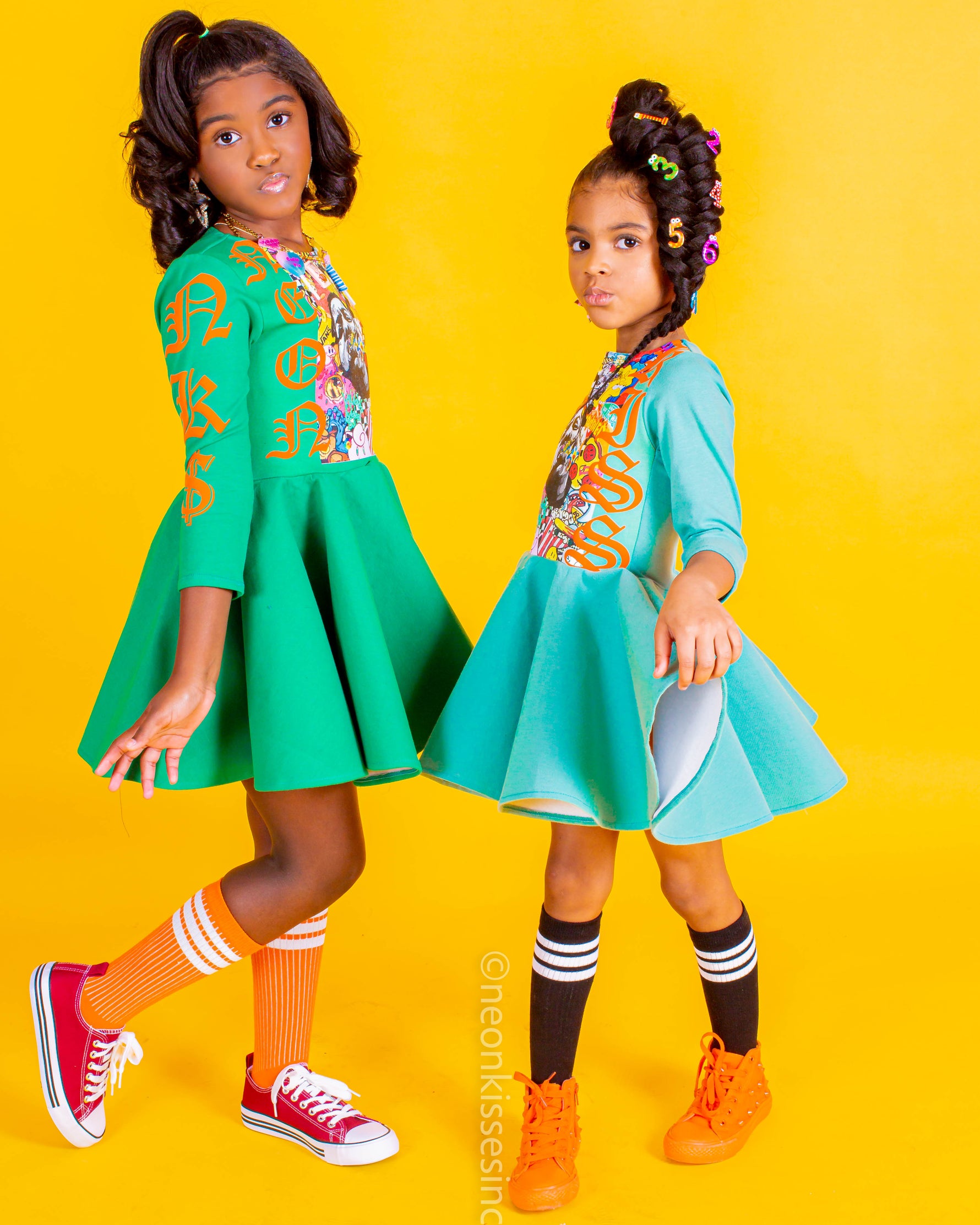 Santa Cruz Baby Doll Dress-Skirts-neonkissesinc.com