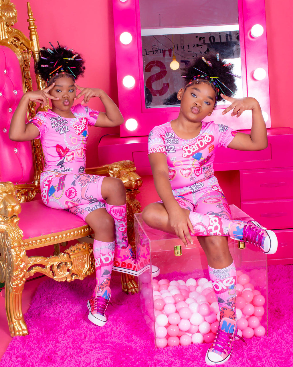 Team Barbie Biker Short Set