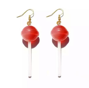 Red lollipop Earrings